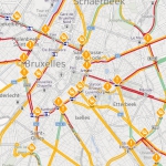 Le trafic routier a Bruxelles sur Nokia Maps