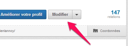 Accéder au modificationx LInkedIn