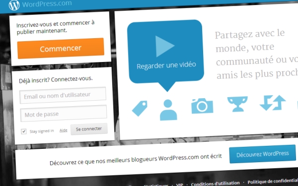 Créer un site avec WordPress.com