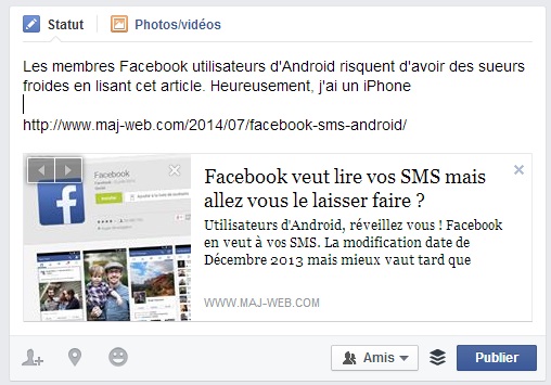 Personnalisez votre publication sur Facebook