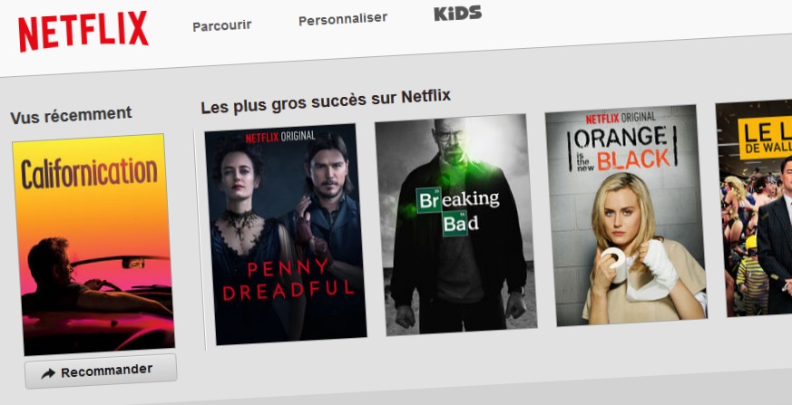 Netflix en pratique et en direct de mon salon