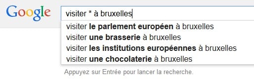 Plus de suggestions sur Google avec astérisques et sous-tirets