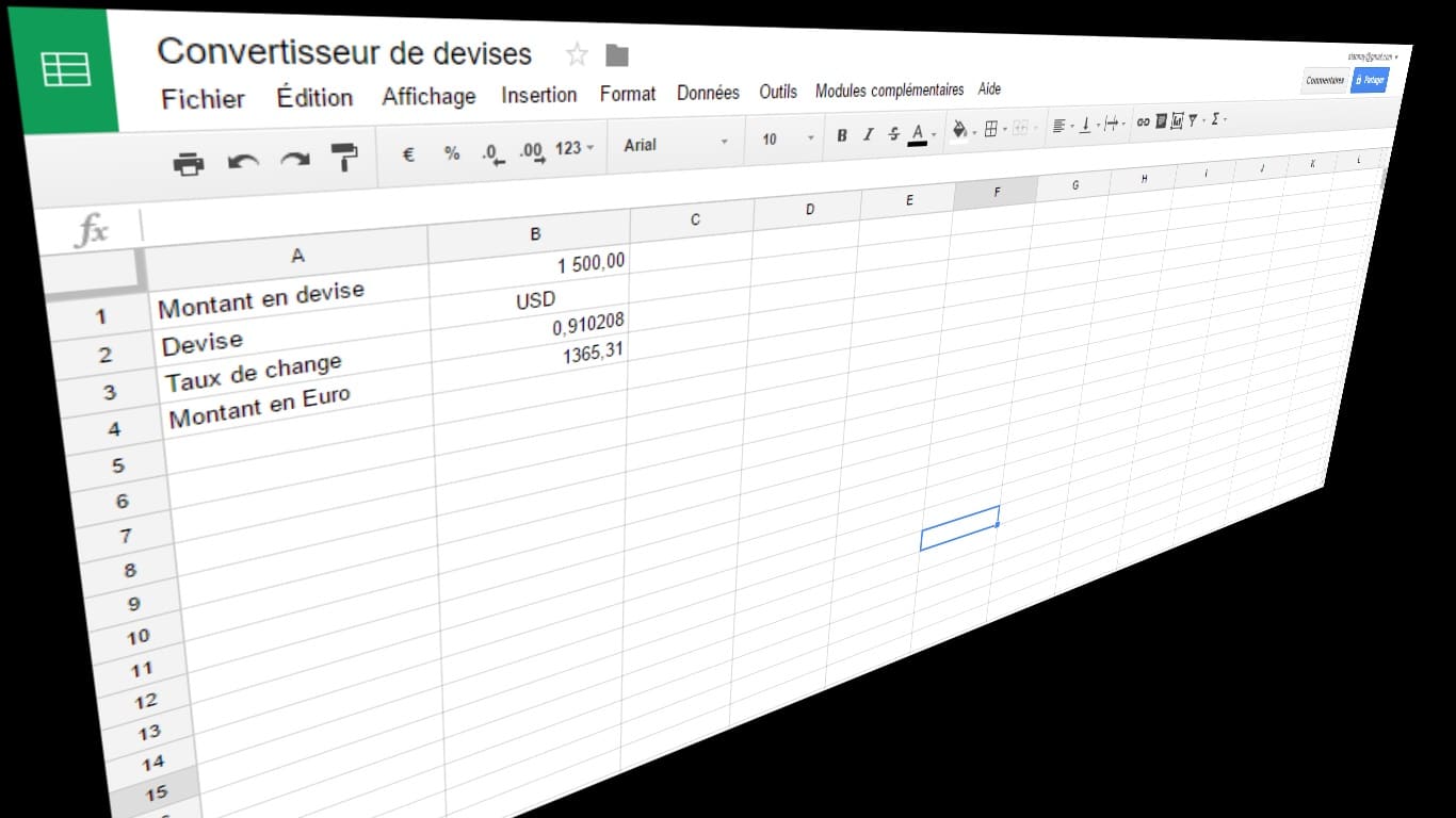 GoogleFinance, la formule magique pour vos Google Sheet